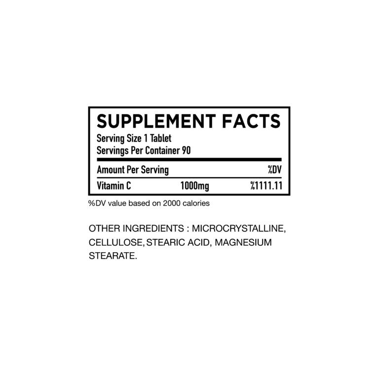 HC Nutrition Vitamin C 1000mg 100 Tablet